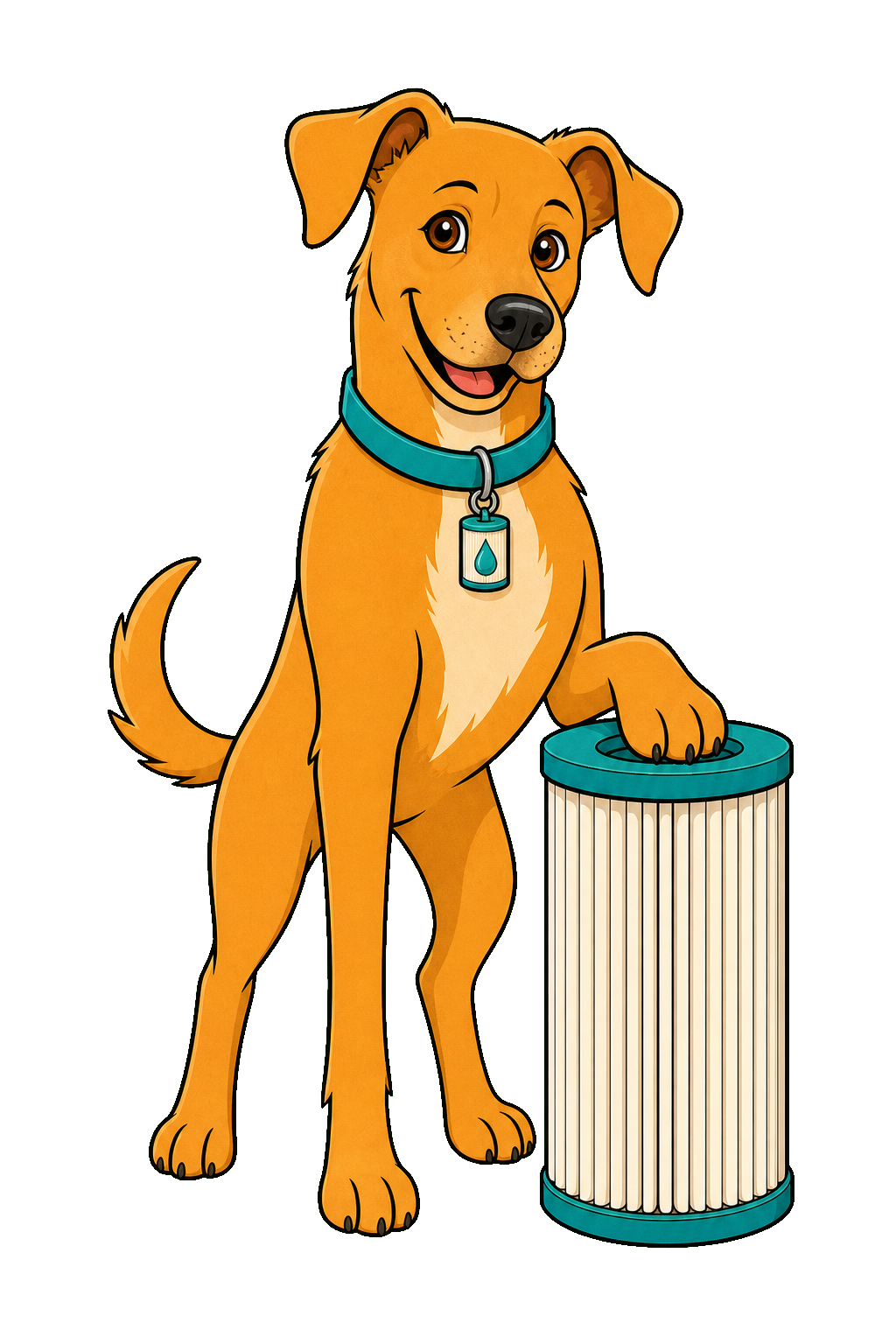 Felix, the friendly FilterHound mascot